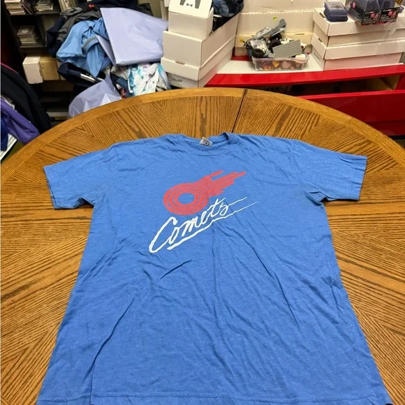 Charlie Hustle KC Comets Graphic Blue T-Shirt - Picture 1 of 4